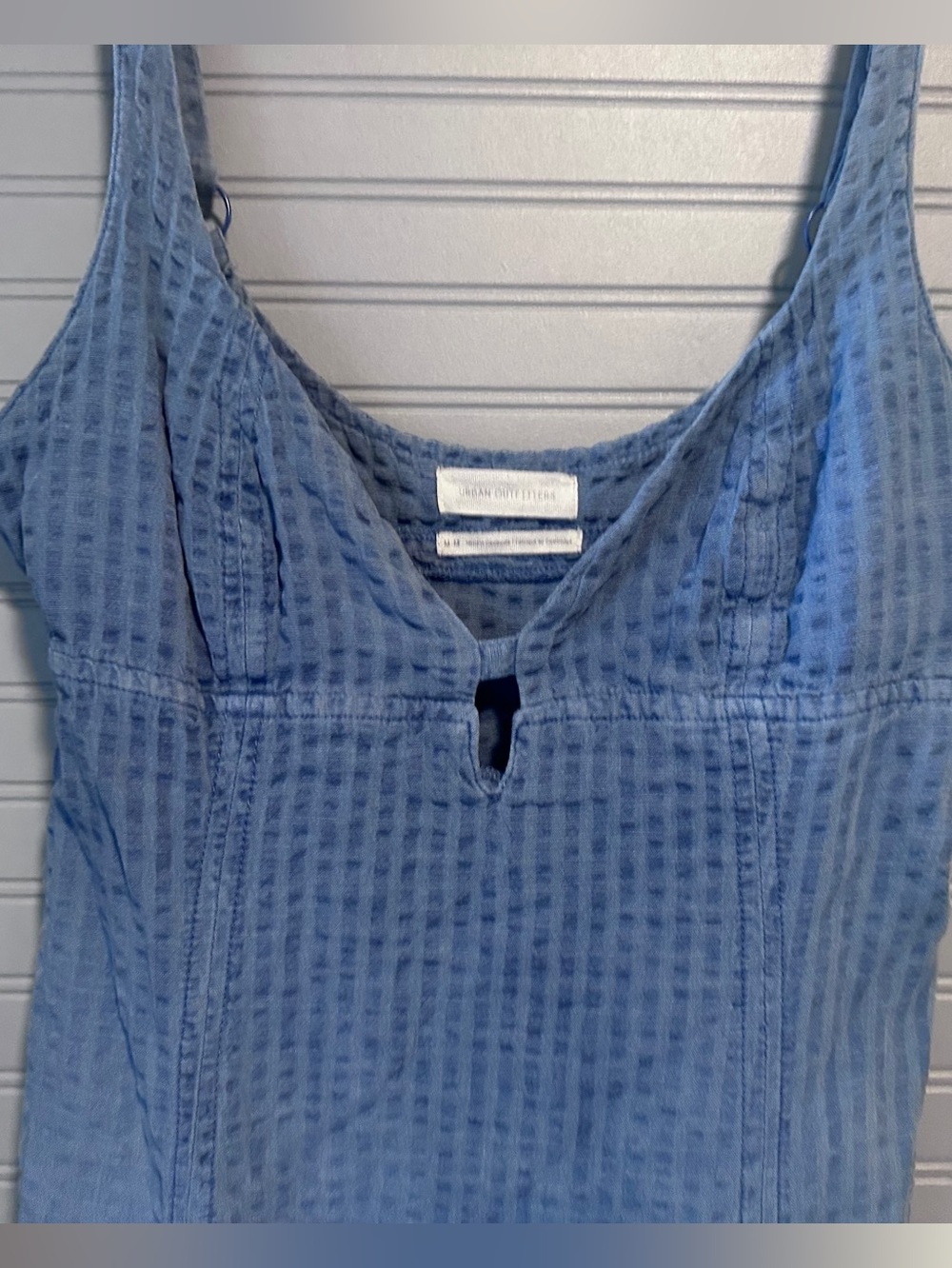 UO Why Not Seersucker Mini Dress Sz. M - Picture 8 of 14